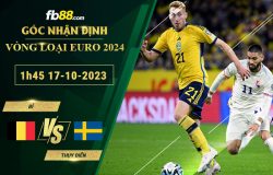Fb88 soi kèo trận đấu Bỉ vs Thụy Điển