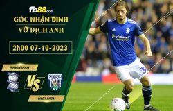 Fb88 soi kèo trận đấu Birmingham vs West Brom