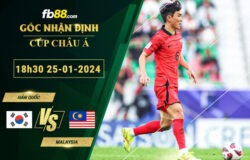 Fb88 soi kèo trận đấu Hàn Quốc vs Malaysia