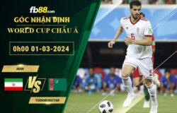 Fb88 soi kèo trận đấu Iran vs Turkmenistan