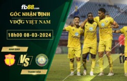 Fb88 soi kèo trận đấu Nam Định vs Thanh Hóa