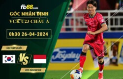 Fb88 soi kèo trận đấu U23 Hàn Quốc vs U23 Indonesia