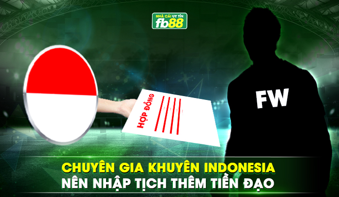 Chuyên gia khuyên Indonesia nên nhập tịch thêm tiền đạo