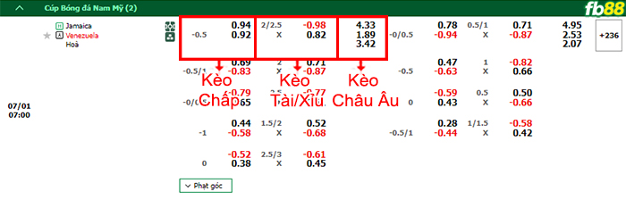 Fb88 bảng kèo trận đấu Jamaica vs Venezuela