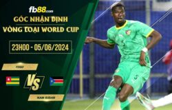 fb88-soi kèo Togo vs Nam Sudan