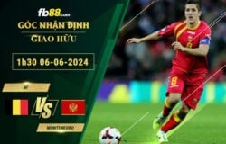 Fb88 soi kèo trận đấu Bỉ vs Montenegro