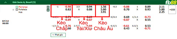 Fb88 bảng kèo trận đấu Flamengo vs Fortaleza