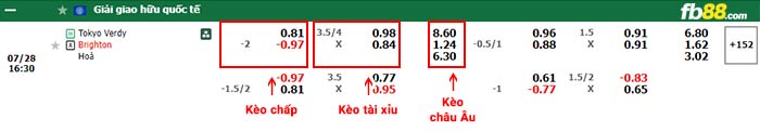 fb88-bảng kèo trận đấu Tokyo Verdy vs Brighton