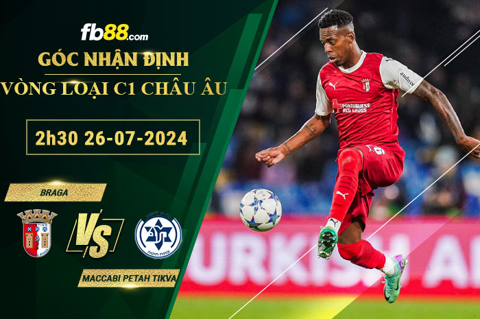 Fb88 soi kèo trận đấu Braga vs Maccabi Petah Tikva