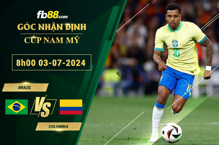 Fb88 soi kèo trận đấu Brazil vs Colombia