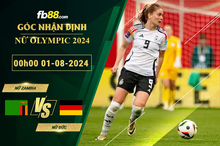 Fb88 soi kèo trận đấu Nữ Zambia vs Nữ Đức