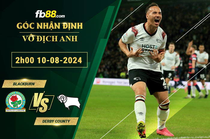 Fb88 soi kèo trận đấu Blackburn vs Derby County