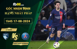 Fb88 soi kèo trận đấu Le Havre vs Paris Saint-Germain