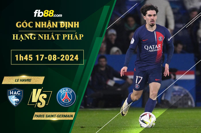 Fb88 soi kèo trận đấu Le Havre vs Paris Saint-Germain