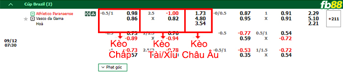 Fb88 bảng kèo trận đấu Atletico Paranaense vs Vasco da Gama