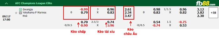 fb88-bảng kèo trận đấu