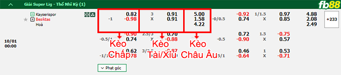Fb88 bảng kèo trận đấu Kayserispor vs Besiktas