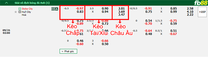 Fb88 bảng kèo trận đấu Stoke City vs Hull City