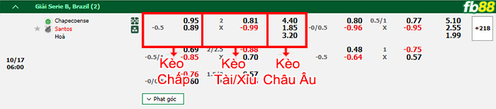 Fb88 bảng kèo trận đấu Chapecoense vs Santos