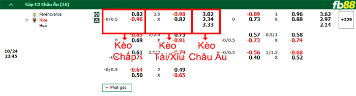 Fb88 bảng kèo trận đấu Ferencvarosi vs Nice