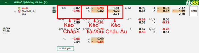 Fb88 bảng kèo trận đấu Leeds United vs Sheffield United