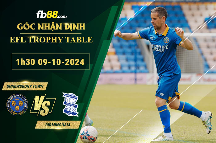 Fb88 soi kèo trận đấu Shrewsbury Town vs Birmingham