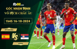 Fb88 soi kèo trận đấu Tây Ban Nha vs Serbia