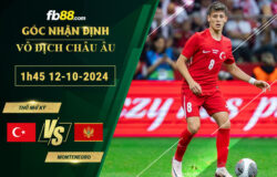 Fb88 soi kèo trận đấu Thổ Nhĩ Kỳ vs Montenegro