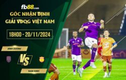 fb88-soi kèo Bình Dương vs Nam Định