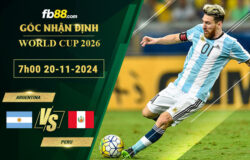 Fb88 soi kèo trận đấu Argentina vs Peru