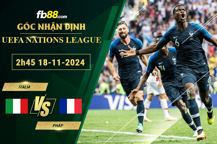 Fb88 soi kèo trận đấu Italia vs Pháp