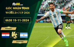 Fb88 soi kèo trận đấu Paraguay vs Argentina